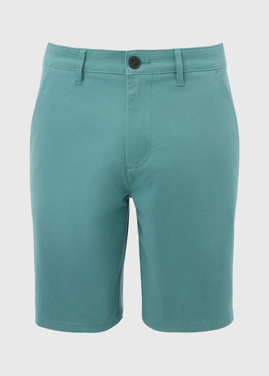Teal Slim Fit Chino Shorts