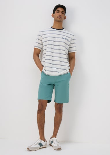 Teal Slim Fit Chino Shorts