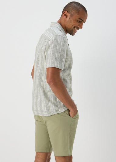 Green Slim Fit Chino Shorts