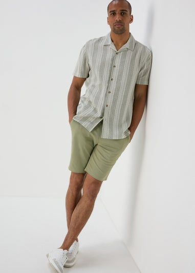 Green Slim Fit Chino Shorts