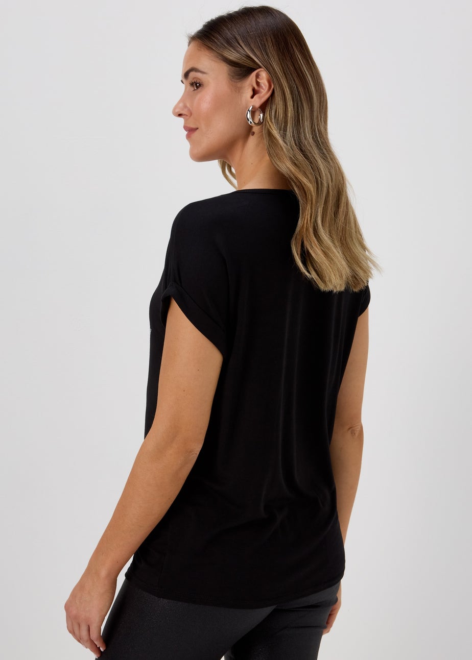 Black Glitter Star T-Shirt