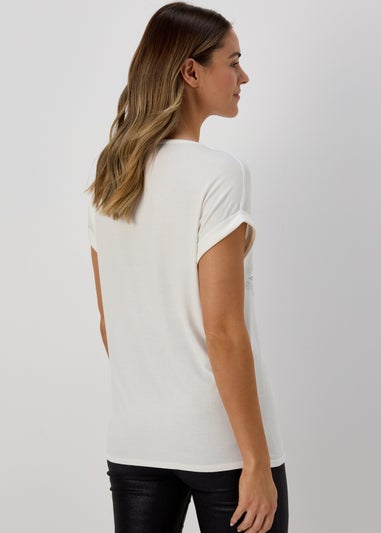 White Glitter Star T-Shirt