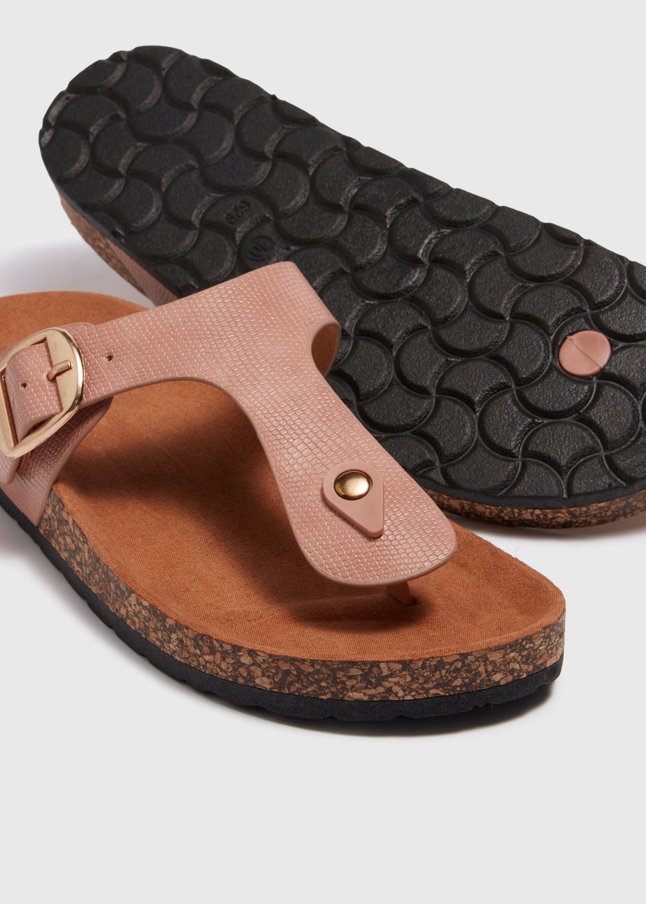 Nude Footbed Sandals