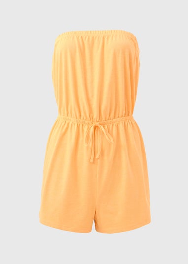 Peach Plain Playsuit