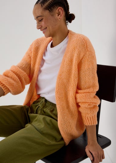 Orange Lofty Cardigan
