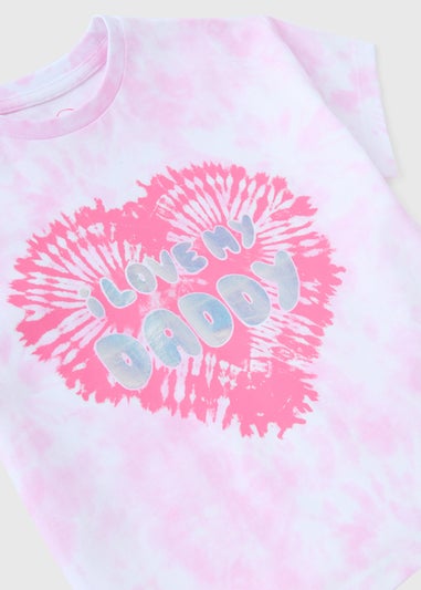 Girls Pink Tie Dye T-Shirt (1-7yrs)