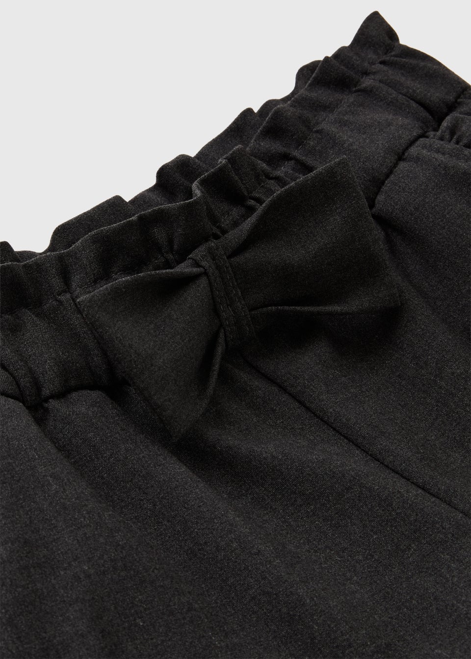 Girls Grey Bow School Shorts (3-13yrs)