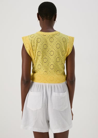 White Double Cloth Shorts