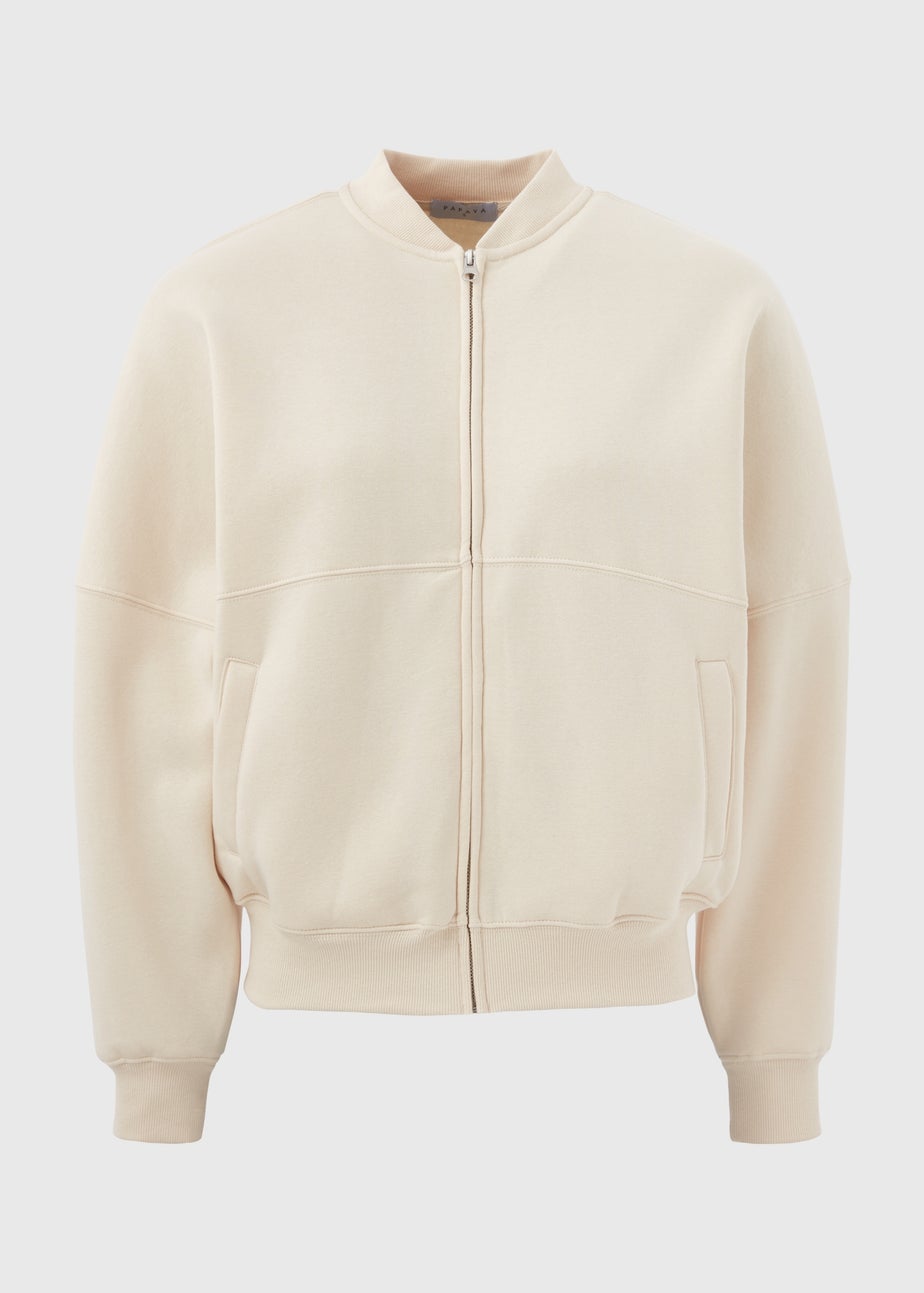 Cream Bomber Jacket