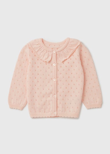Baby Pearl Lace Trim Cardigan (Newborn-23mths)