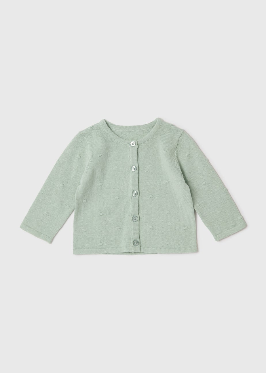 Baby Sage Bobble Knit Cardigan (Newborn-23mths)