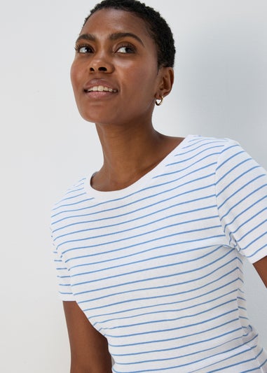 White & Blue Stripe T-Shirt