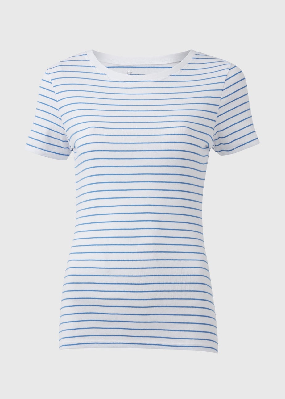 White & Blue Stripe T-Shirt