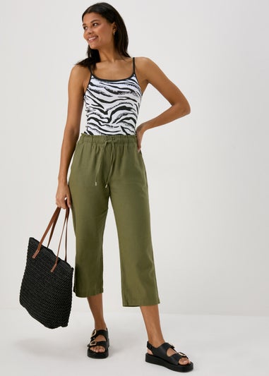 Black/White Animal Print Basic Cami Vest