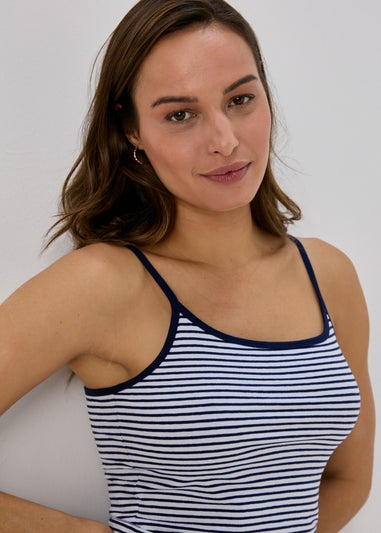 Navy Stripe Cami Top