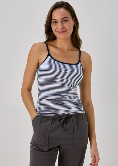 Navy Stripe Cami Top