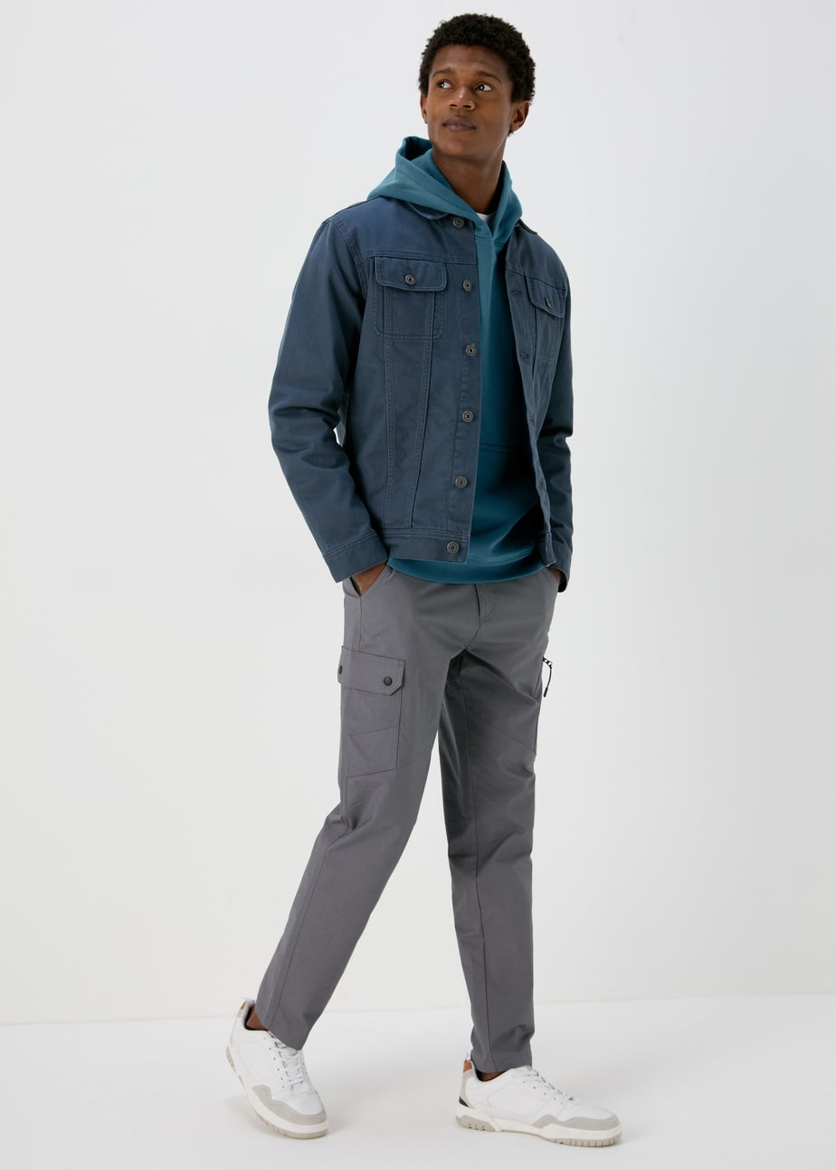 Blue Essential Pull On Hoodie