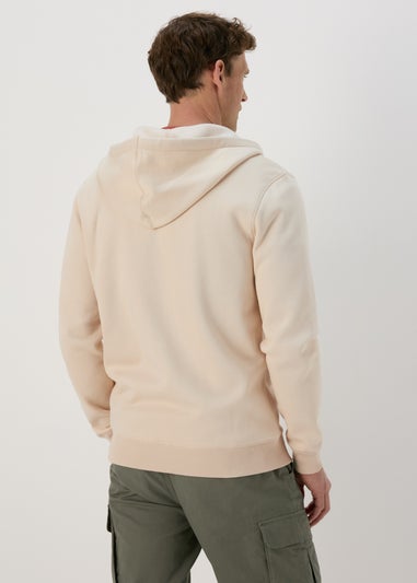 Beige Essential Zip Hoodie