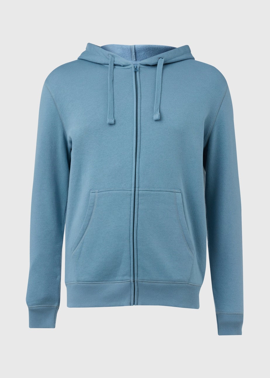 Blue Essential Zip Hoodie