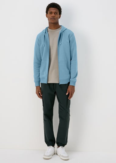 Blue Essential Zip Hoodie