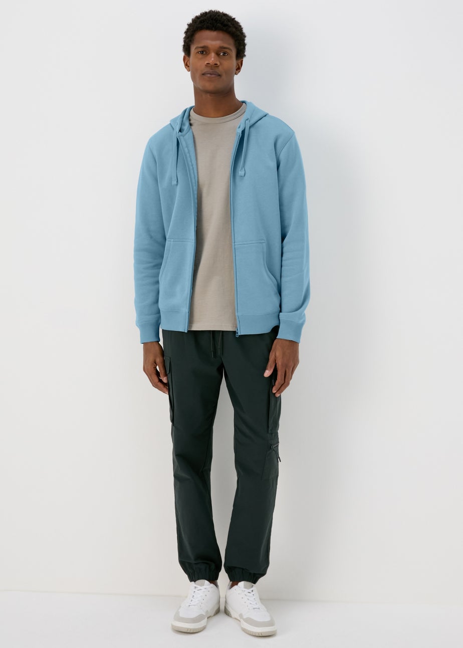 Blue Essential Zip Hoodie