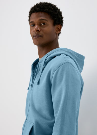 Blue Essential Zip Hoodie