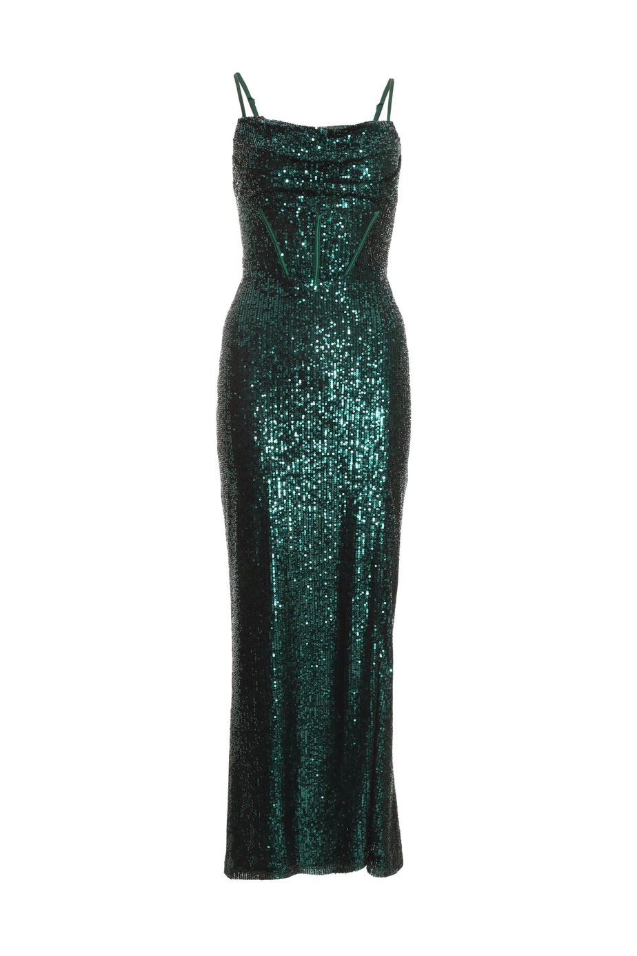 Quiz Green Sequin Maxi Dress