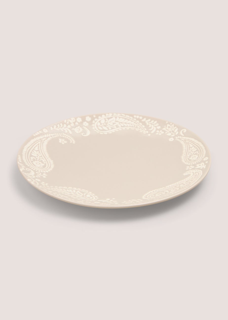Beige Artisan Wax Dinner Plate
