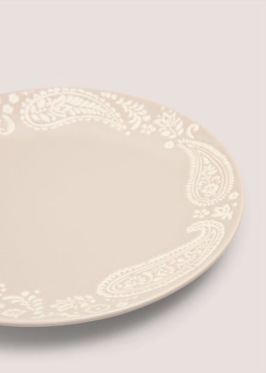 Beige Artisan Wax Dinner Plate