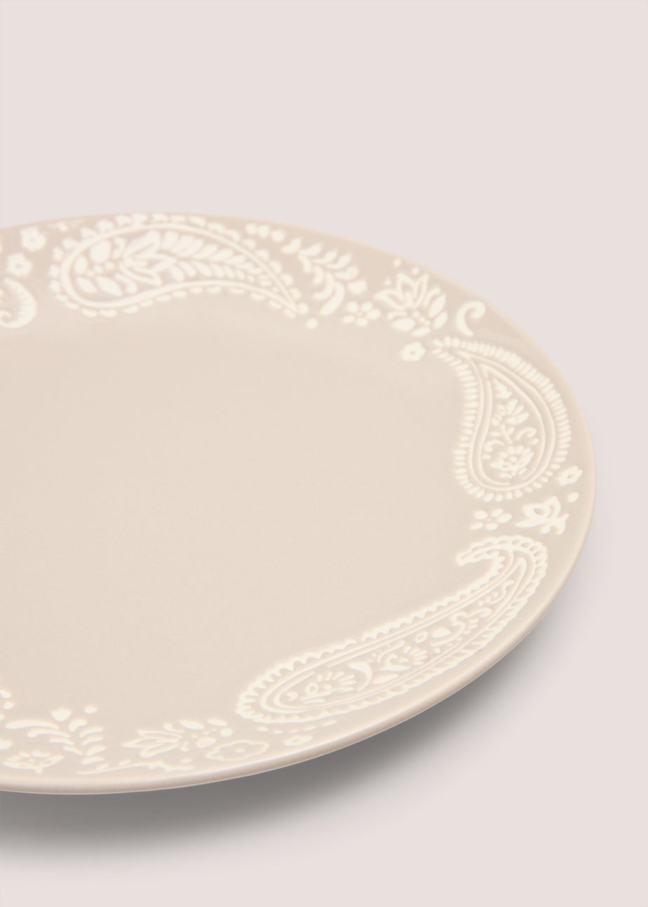 Beige Artisan Wax Dinner Plate