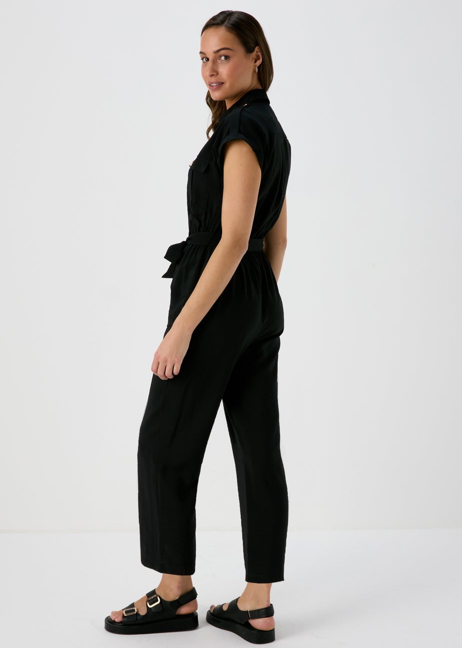 Et Vous Black Airflow Utility Jumpsuit