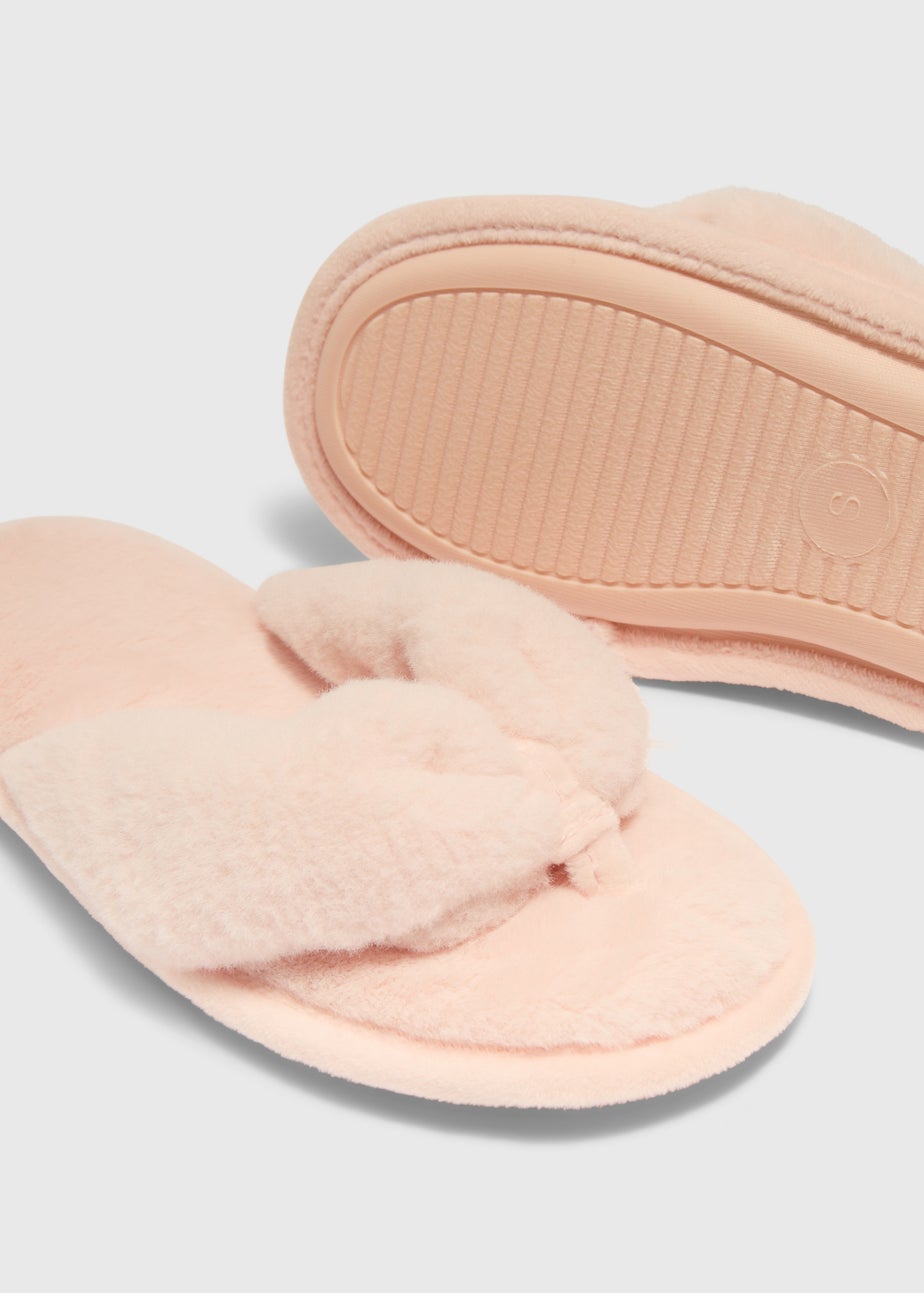 Pink Fur Slippers