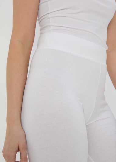 White Cropped Leggings