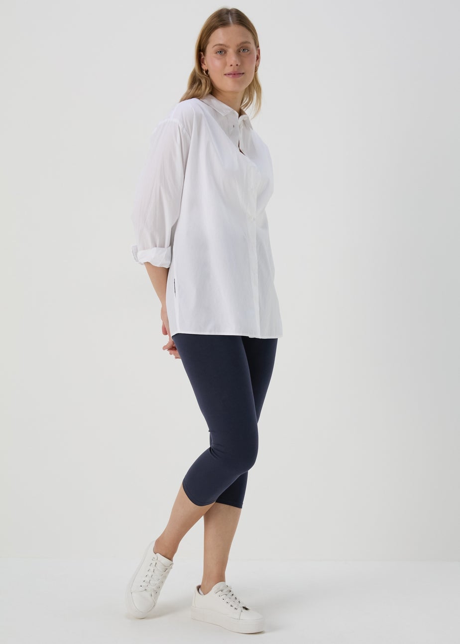 Blue Cropped Leggings