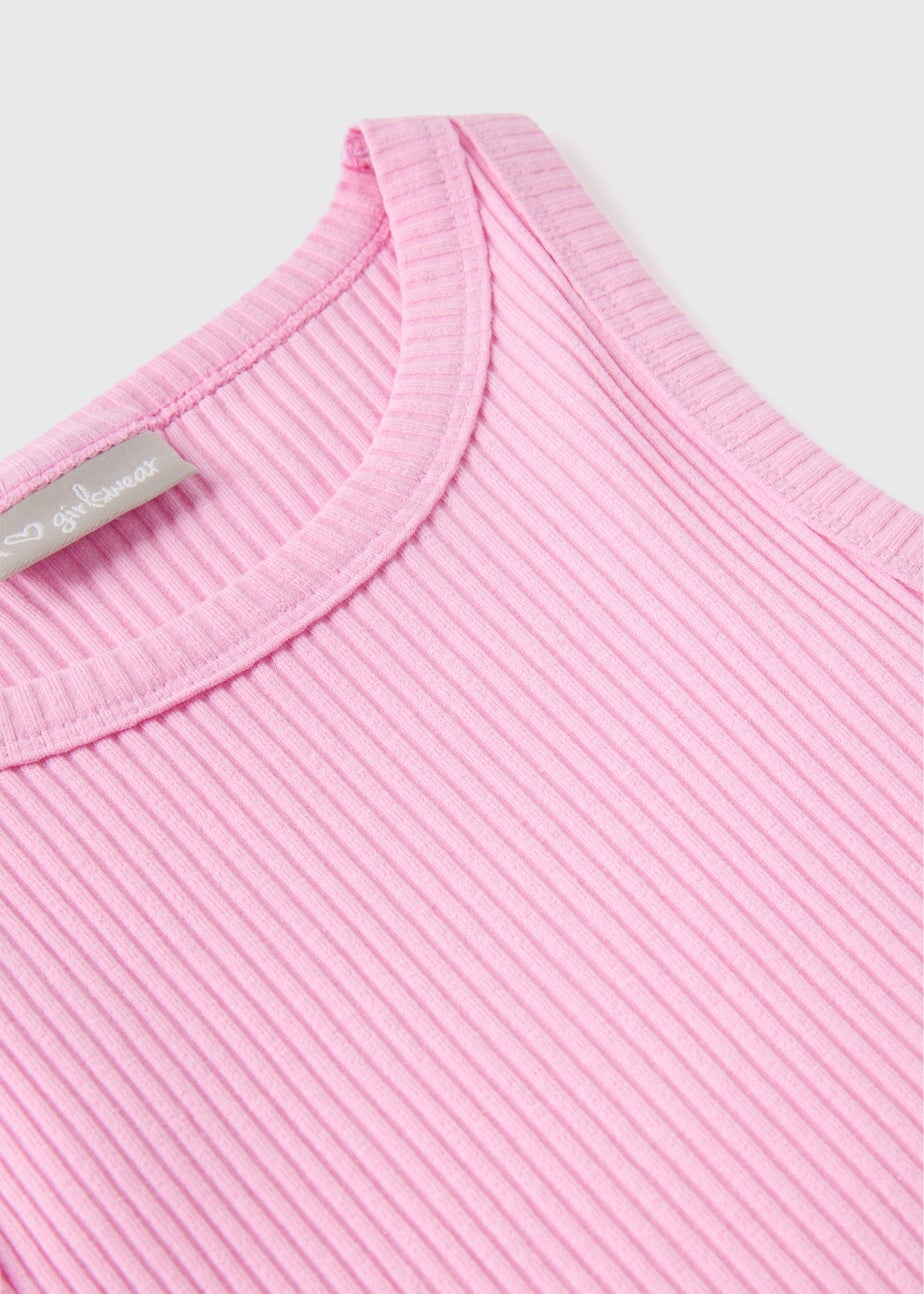 Girls Pink Ribbed Vets (7-15yrs)