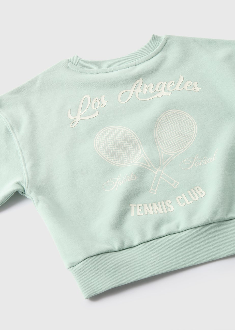 Girls Sage Green Los Angeles Tennis Club Sweatshirt (7-15yrs)