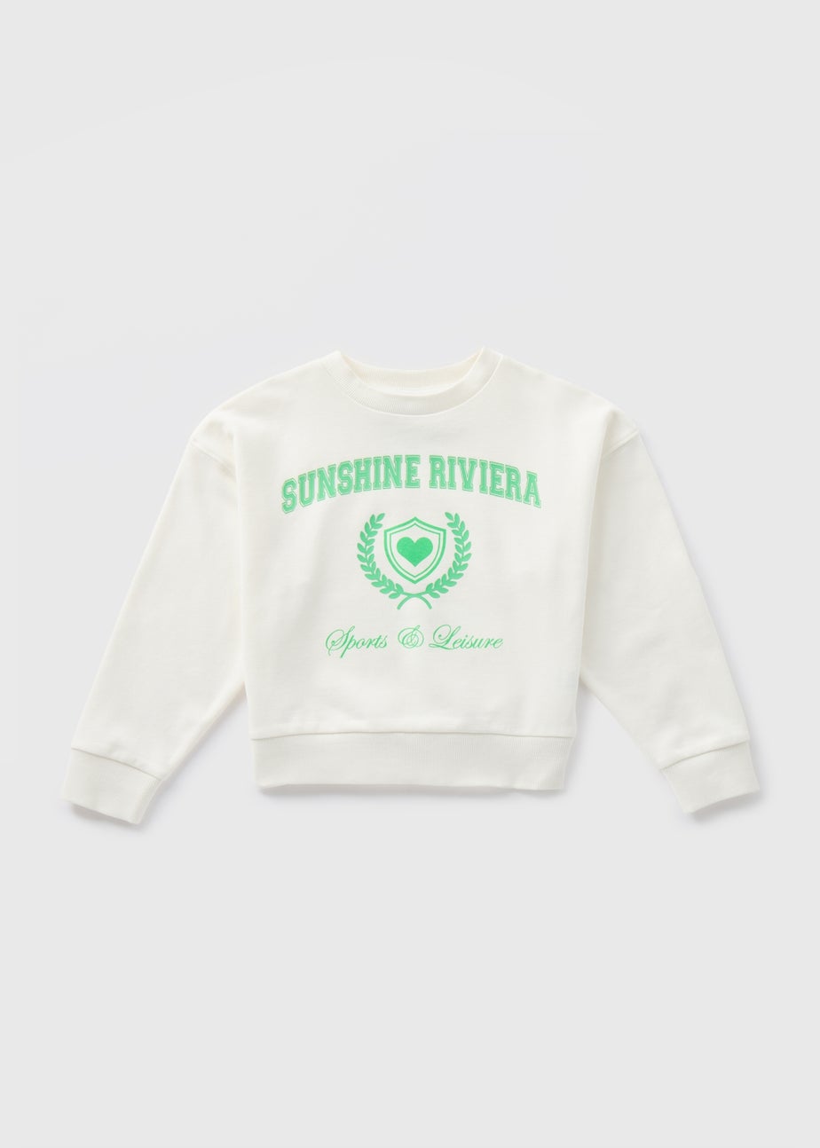 Girls Cream Sunshine Riviera Sweatshirt (7-15yrs)