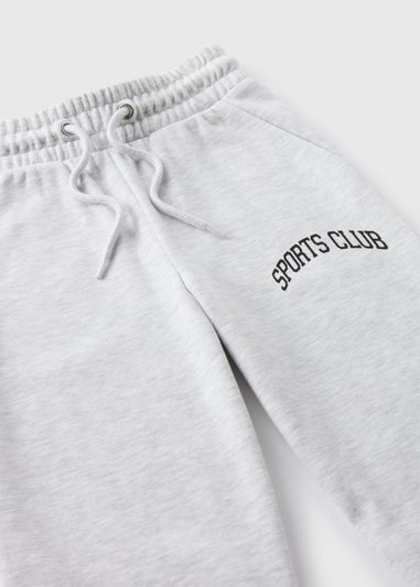 Girls Grey Marl Sports Club Joggers (7-15yrs)