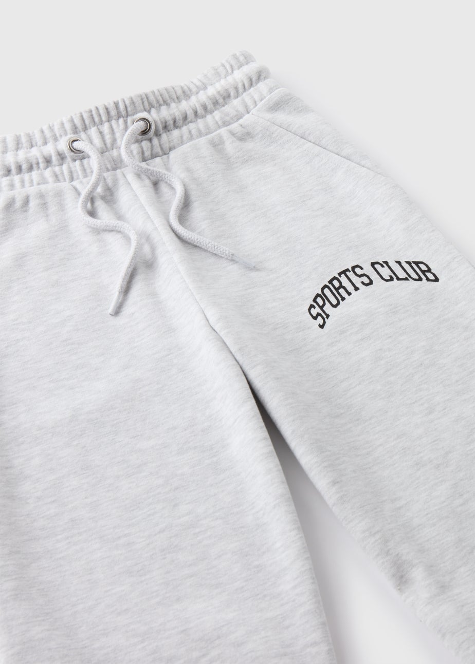 Girls Grey Marl Sports Club Joggers (7-15yrs)