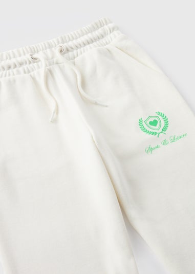 Girls Cream Sports & Leisure Joggers (7-15yrs)