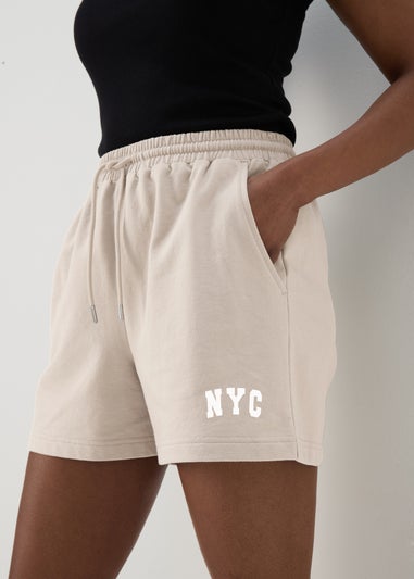 Beige Collegiate Shorts