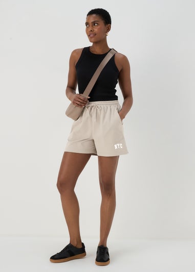 Beige Collegiate Shorts