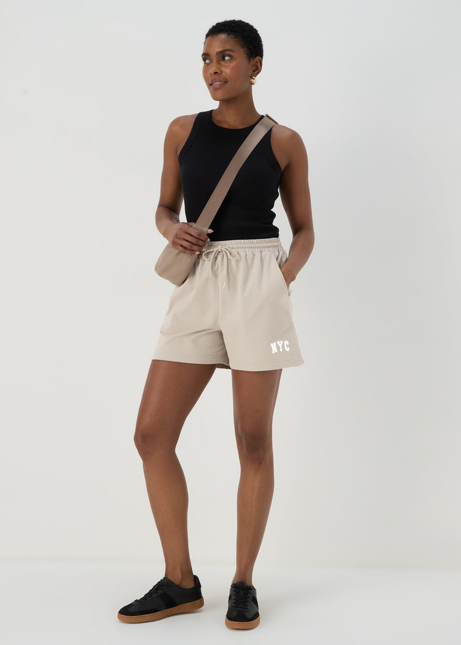 Beige Collegiate Shorts