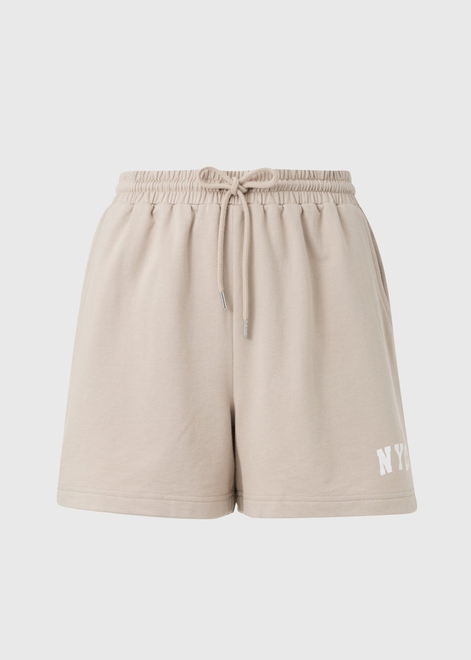 Beige Collegiate Shorts