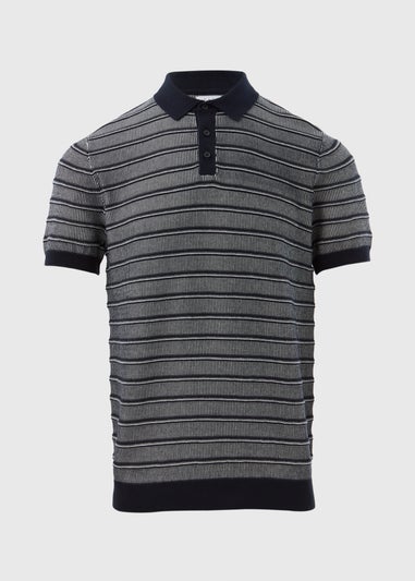 Ecru Textured Polo Shirt