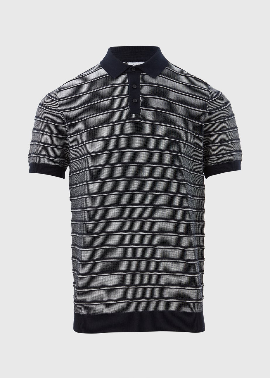 Ecru Textured Polo Shirt