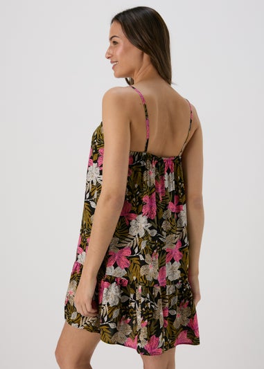 Multicolour Floral Viscose Mini Cami Dress