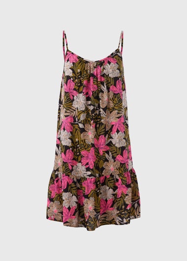 Multicolour Floral Viscose Mini Cami Dress