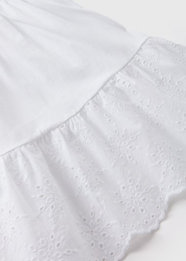 Girls White Strappy Jersey Dress (7-13yrs)