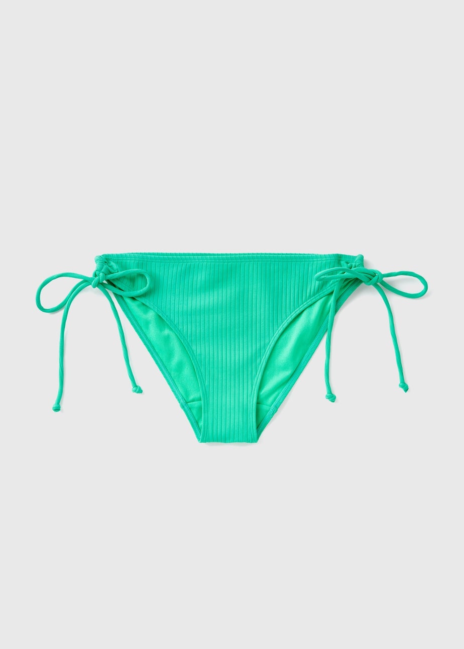 Green Tie Side Ribbed Briefs